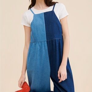 Anthropologie Rita Row Neo Colorblock Jumpsuit XL